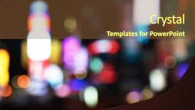  Presentation with lights - Slide deck consisting of orb - big city lights background and a tawny brown colored foreground