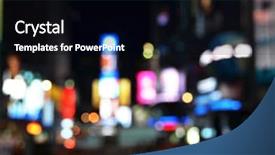  Presentation with lights - Slide deck with orb - big city lights background and a black colored foreground