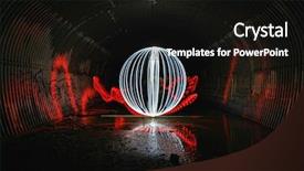  Presentation with lighting - Amazing presentation design having orb - creative light painting with color backdrop and a black colored foreground