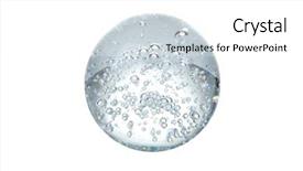  Presentation with crystal ball - Slides with orb - crystal ball with bubbles isolated background and a white colored foreground