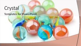  Presentation with marbles - Cool new theme with orb - group of old colorful marbles backdrop and a sky blue colored foreground
