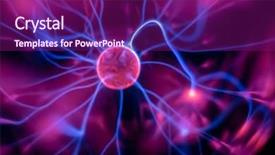  Presentation with plasma - PPT layouts featuring orb - image of a plasma lamp background and a violet colored foreground