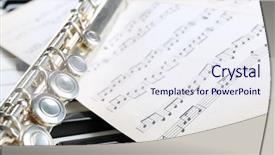  Presentation with orchestra - Colorful presentation enhanced with orchestra - flute and piano with music backdrop and a sky blue colored foreground