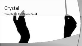  Presentation with conductor - Amazing presentation design having orchestra leadership - music conductor hands with stick backdrop and a  colored foreground