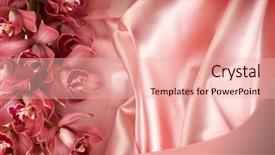  Presentation with pink silk - Audience pleasing presentation theme consisting of orchid and silk backdrop and a lemonade colored foreground