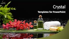  Presentation with green life - Beautiful PPT theme featuring orchid candle soap rolled backdrop and a black colored foreground