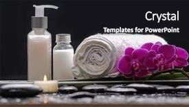  Presentation with orchid - Presentation theme consisting of orchid with candle towel oil background and a  colored foreground