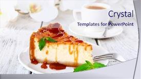  Presentation with cup cake - Audience pleasing PPT theme consisting of orchids and cup of coffee backdrop and a  colored foreground