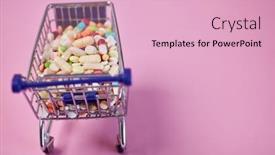  Presentation with online shopping - Colorful PPT theme enhanced with order drugs online in shopping backdrop and a lemonade colored foreground