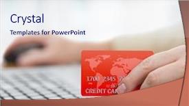  Presentation with code - Cool new PPT theme with order entry - credit card security code entering backdrop and a sky blue colored foreground