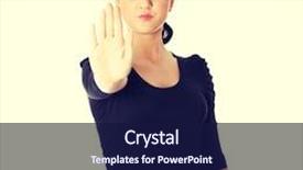  Presentation with hold hand - Theme having order entry - hold on stop gesture showed background and a navy blue colored foreground