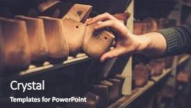  Presentation with shoe - Theme featuring order form - various of vintage wooden shoe background and a dark gray colored foreground