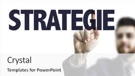  Presentation with strategy - Slide set featuring order operations - business man pointing the text background and a white colored foreground