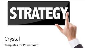  Presentation with strategy - Beautiful slide set featuring order operations - businessman pressing button backdrop and a white colored foreground