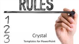  Presentation with compensation management hand marker - Presentation theme having order operations - hand with marker writing background and a white colored foreground