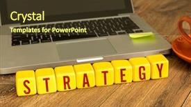  Presentation with order - Presentation enhanced with order operations - strategy written on a wooden background and a tawny brown colored foreground