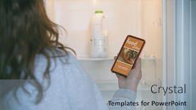  Presentation with online food - Amazing slides having ordering-food-online-with-smart backdrop and a light blue colored foreground