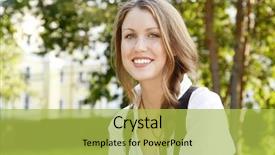  Presentation with japan girl - Audience pleasing theme consisting of ordinary - portrait pf young beautiful girl backdrop and a yellow colored foreground