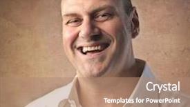  Presentation with ordinary - PPT theme with ordinary - smiling businessman background and a coral colored foreground