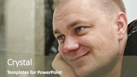  Presentation with ordinary - Cool new PPT theme with ordinary - wistful smile backdrop and a coral colored foreground