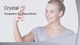  Presentation with ordinary - Colorful PPT theme enhanced with ordinary - young beautiful caucasian girl makes backdrop and a sky blue colored foreground