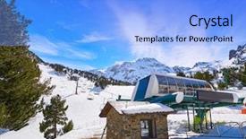  Presentation with social sector water and sanitatin - Presentation theme consisting of ordino arcalis ski resort sector background and a light blue colored foreground