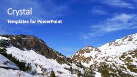  Presentation with social sector water and sanitatin - Audience pleasing presentation design consisting of ordino arcalis ski resort sector backdrop and a  colored foreground