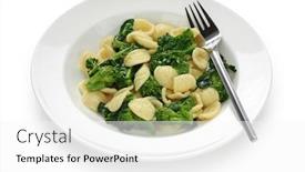  Presentation with italian food desserts - PPT theme having pinus ponderosa pine tree pinecone background and a black colored foreground.