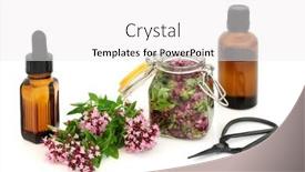  Presentation with oregano - Colorful presentation enhanced with oregano-herbal-medicine-with-herb backdrop and a white colored foreground