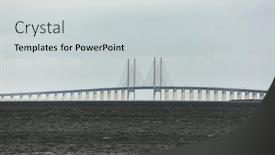  Presentation with denmark - Beautiful PPT layouts featuring oresund-bridge-in-the-distance backdrop and a light gray colored foreground
