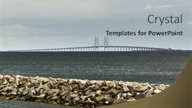  Presentation with denmark - Beautiful PPT layouts featuring oresund-bridge-in-the-distance backdrop and a light gray colored foreground