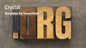  Presentation with sheet metal - Theme consisting of org - internet domain for nonprofit background and a coral colored foreground