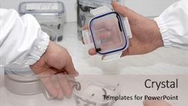  Presentation with medicinal plant and pistel - Cool new PPT theme with animal organ - medicinal leech-hirudo medicinalis backdrop and a mint green colored foreground