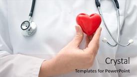  Presentation with organ donation - Colorful presentation enhanced with organ donation - female doctor with the stethoscope backdrop and a coral colored foreground