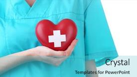  Presentation with organ donation - Amazing presentation theme having organ donation - red heart with cross sign backdrop and a cyan colored foreground