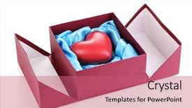  Presentation with box - Slides consisting of organ donor - heart in box isolated background and a coral colored foreground