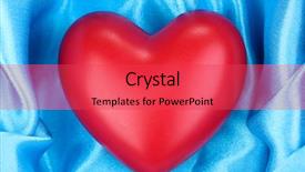  Presentation with medical heart infection - Slide deck with organ donor - heart on cloth close-up background and a red colored foreground