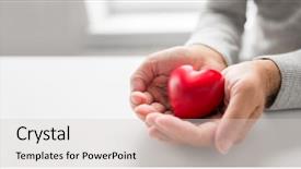  Presentation with cardiology - PPT layouts featuring organ donor - love health cardiology and charity background and a lemonade colored foreground