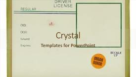  Presentation with fibers - Amazing PPT theme having organ donor - old vintage drivers license id backdrop and a soft green colored foreground