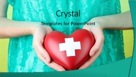  Presentation with cross - Colorful PPT layouts enhanced with organ donor - red heart with cross sign backdrop and a  colored foreground