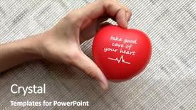  Presentation with take - Slide deck featuring organ donor - take care of your heart background and a gray colored foreground