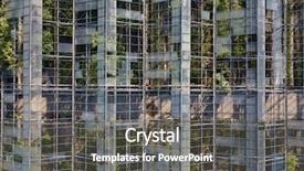  Presentation with greenhouses - Beautiful presentation design featuring organic architecture - aerial view old construction backdrop and a dark gray colored foreground