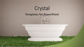  Presentation with green architecture - PPT layouts consisting of organic architecture - green grass on floor background and a light gray colored foreground