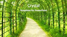  Presentation with green architecture - Colorful presentation enhanced with organic architecture - green tunnel in fresh spring backdrop and a tawny brown colored foreground
