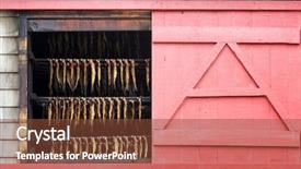  Presentation with canada - Presentation theme having organic architecture - herring hanging in a smokehouse background and a tawny brown colored foreground