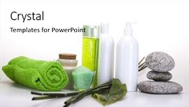  Presentation with spa - Presentation design featuring organic beauty care - health composition spa background and a white colored foreground