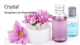  Presentation with natural cosmetic - Colorful theme enhanced with organic beauty care - set of natural cosmetic isolated backdrop and a white colored foreground