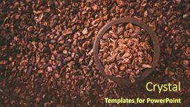  Presentation with cacao - Presentation theme with organic-cacao-nibs background and a tawny brown colored foreground