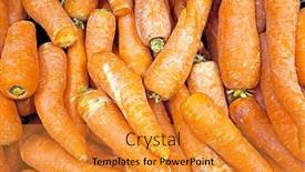  Presentation with organic - Presentation theme having organic-carots-in-a-market background and a gold colored foreground