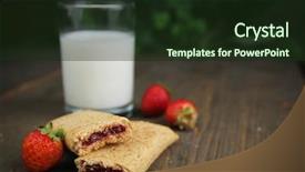  Presentation with cereal - Presentation enhanced with organic cereal bar with fruit background and a tawny brown colored foreground